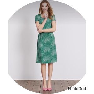 BODEN Green Polka Dot Dress